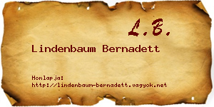 Lindenbaum Bernadett névjegykártya