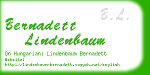 bernadett lindenbaum business card